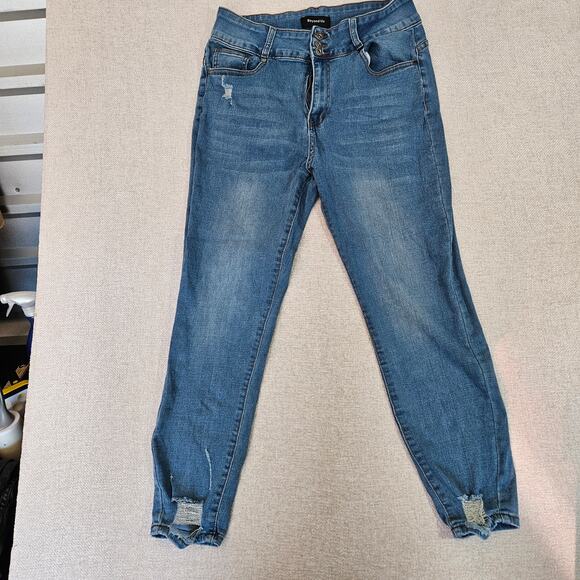 Other Denim - Womens Beyond Us Distressed Jeans Size 20 Blue 3 Button Closure